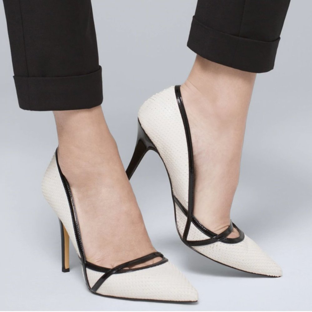 White House Black Market Snake type Shoes NWT
